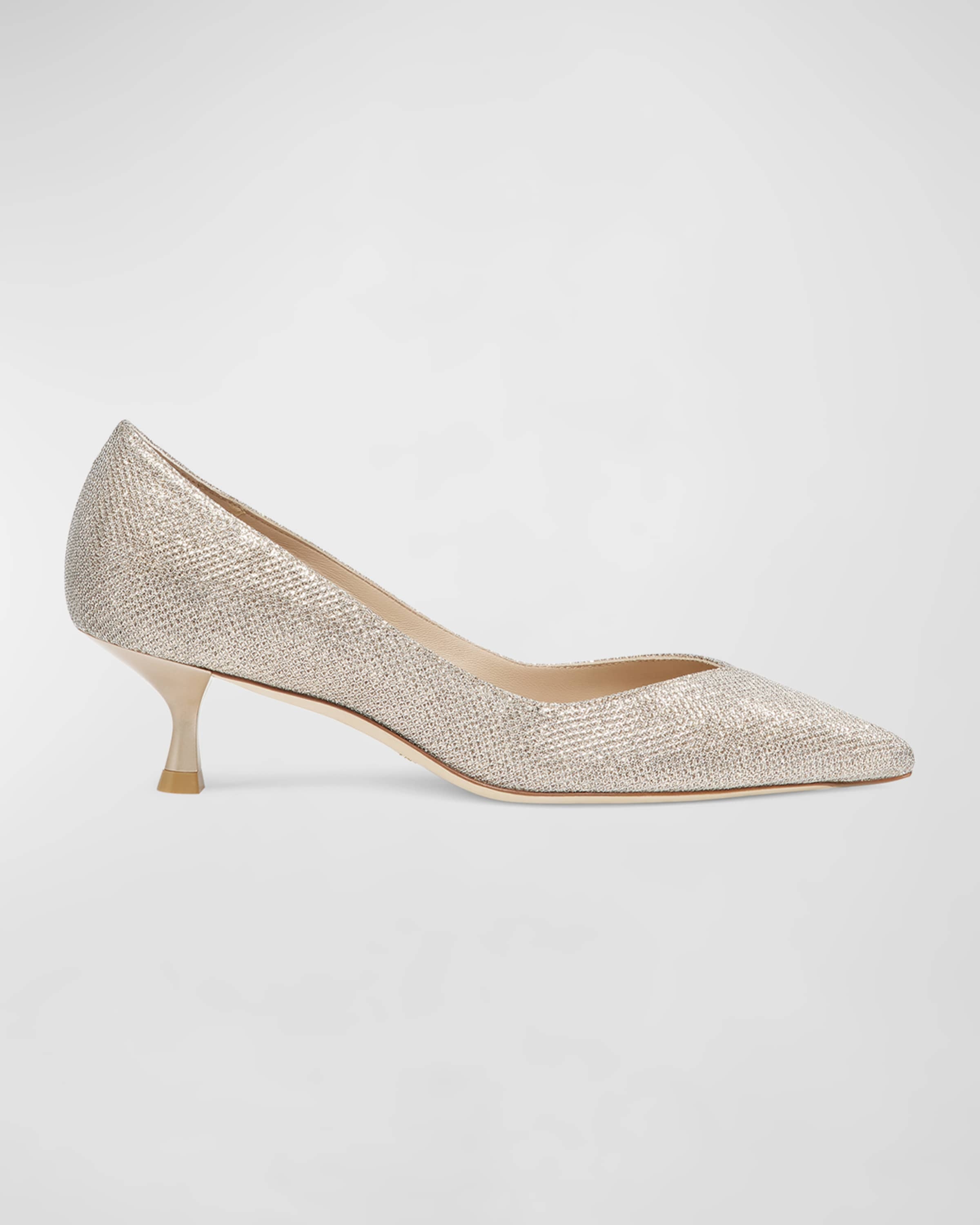 Eva Metallic Kitten-Heel Pumps - 1