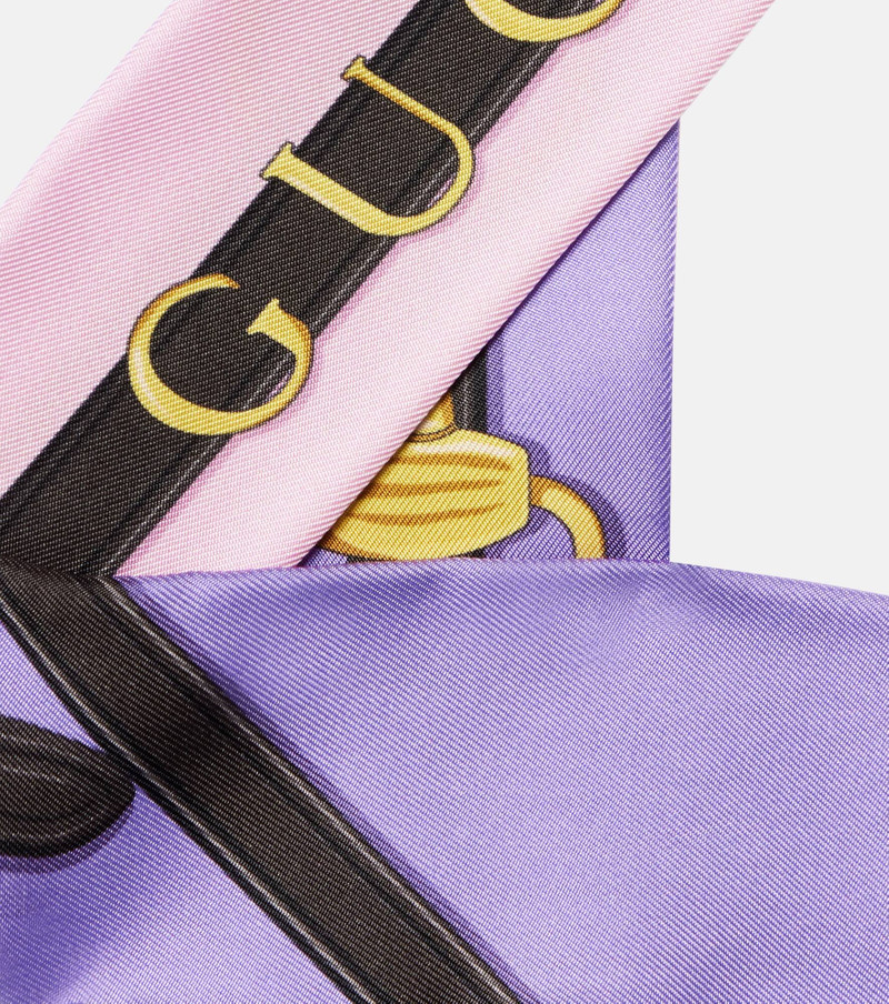 Printed silk twill scarf 3