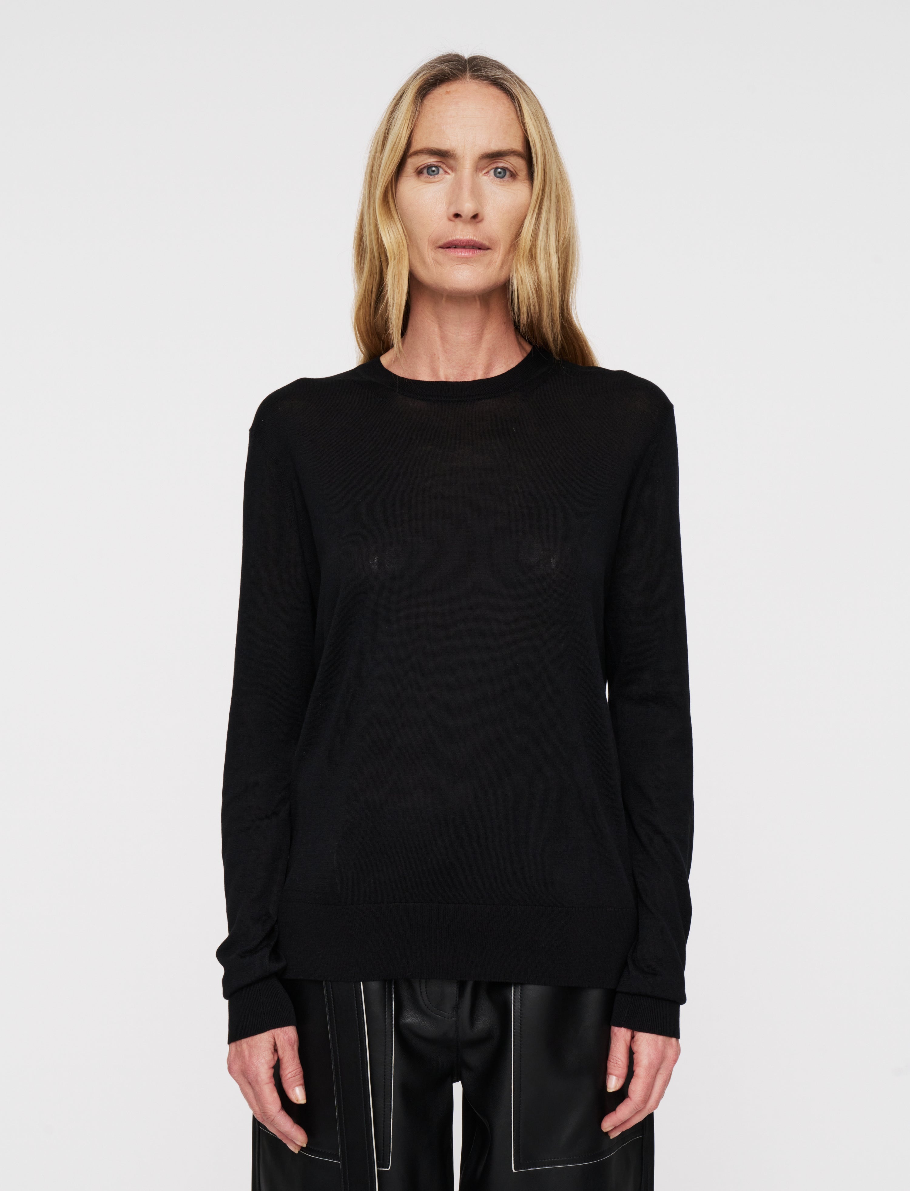 Superfine Cotton Silk Round Neck Jumper - 3