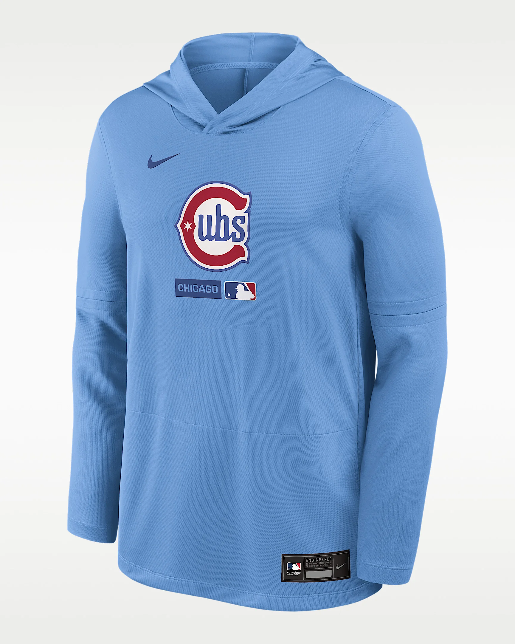 Chicago Cubs Authentic Collection Men's Nike Dri-FIT MLB Long-Sleeve Hooded Top - 1