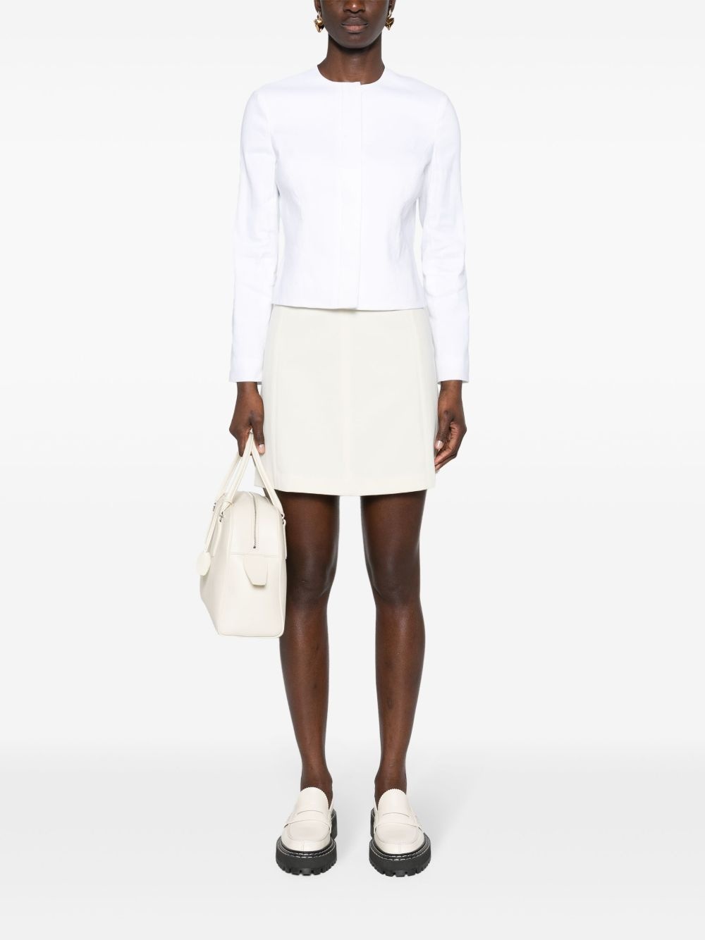 peplum-hem cropped jacket - 2