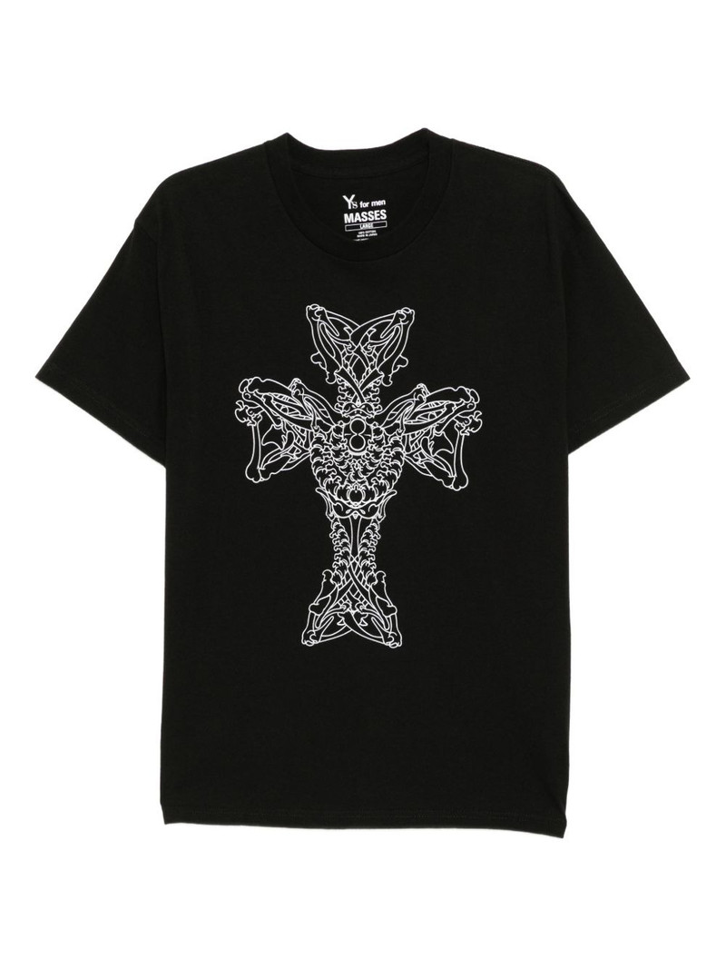 Y's for men × MASSES cotton printed T-shirt 1