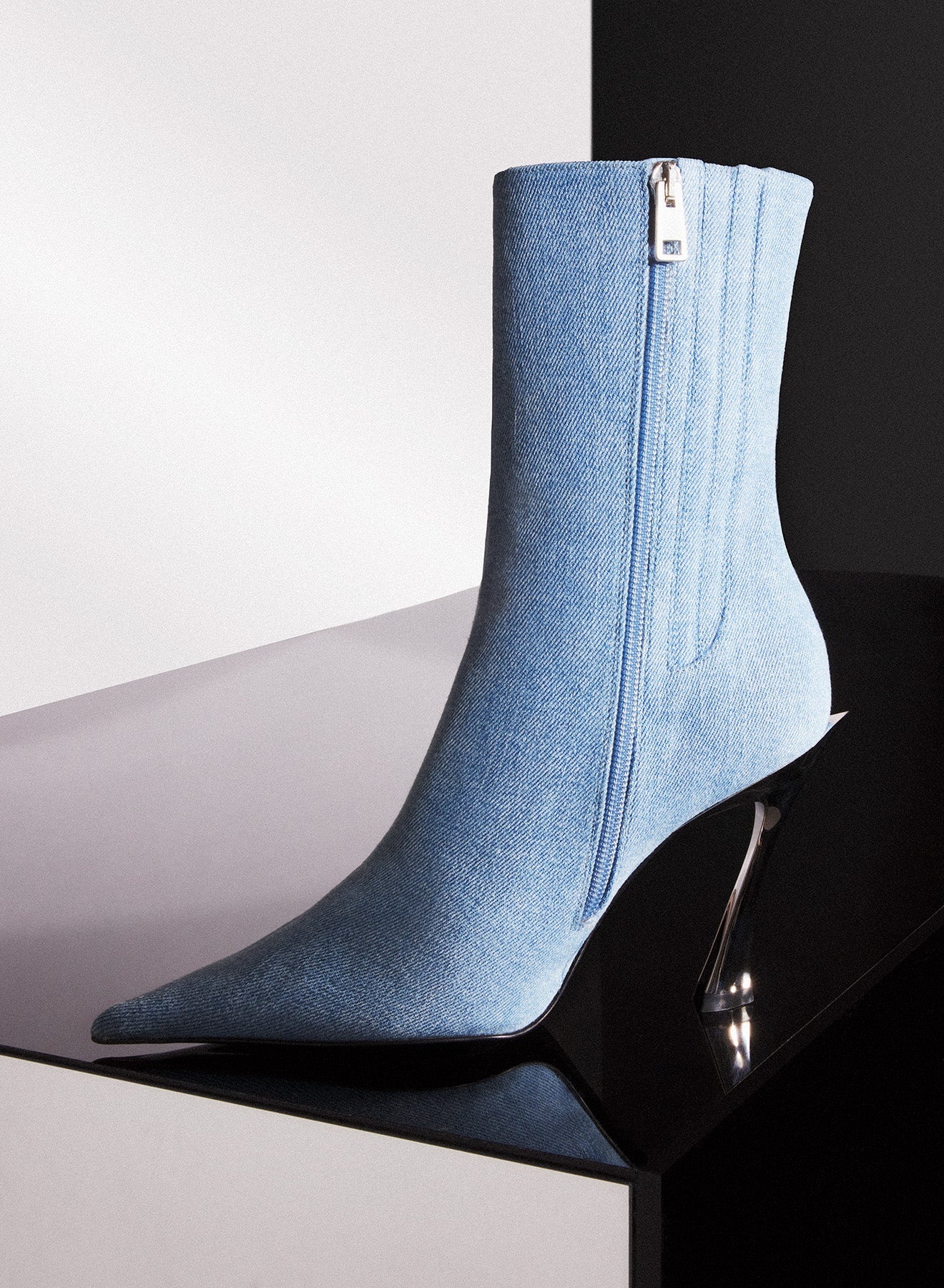 Denim Fang 95 ankle boots - 3