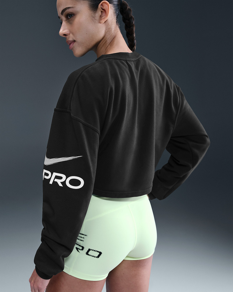 Nike Nike Pro Women's Dri-FIT Loose Crew-Neck French Terry Sweatshirt outlook