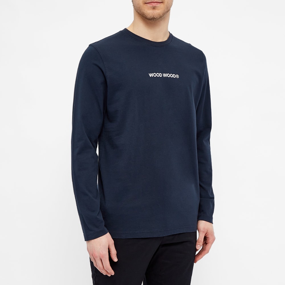 Wood Wood Long Sleeve Peter Logo Tee - 4