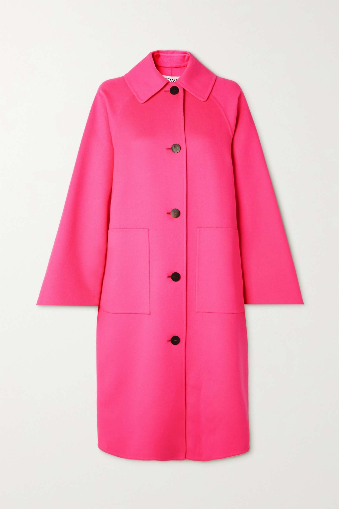 Neon wool and cashmere-blend coat - 1