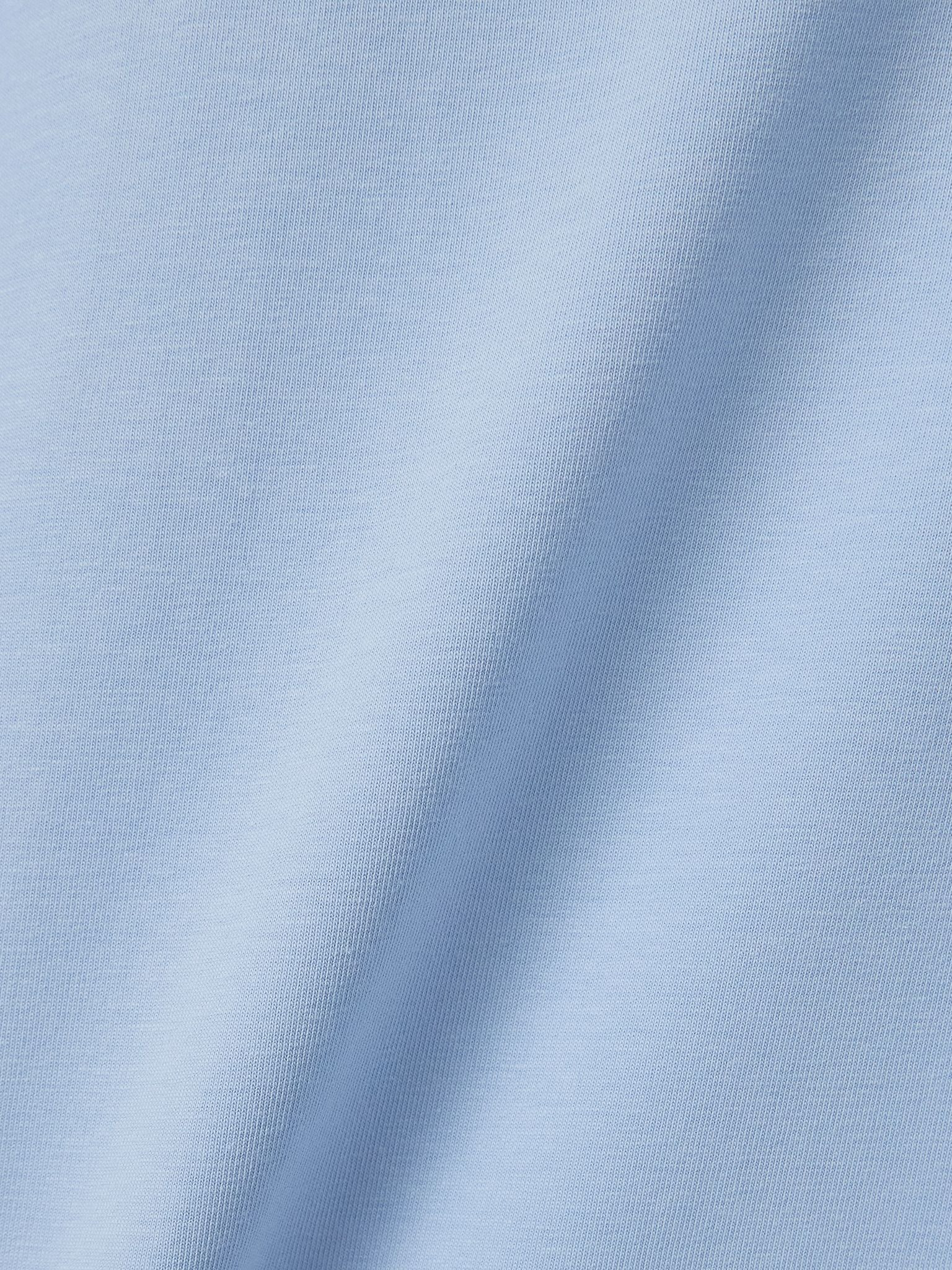 Noelle gathered cotton-blend jersey midi dress Blue - 4