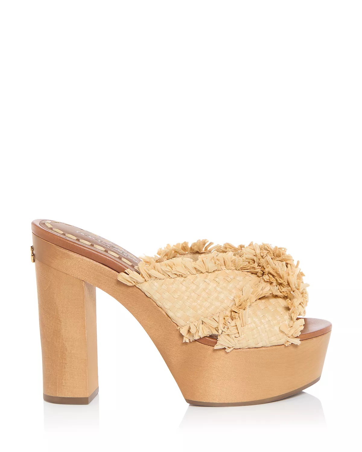 Women's Frayed Raffia Platform Wedge Sandals - 2