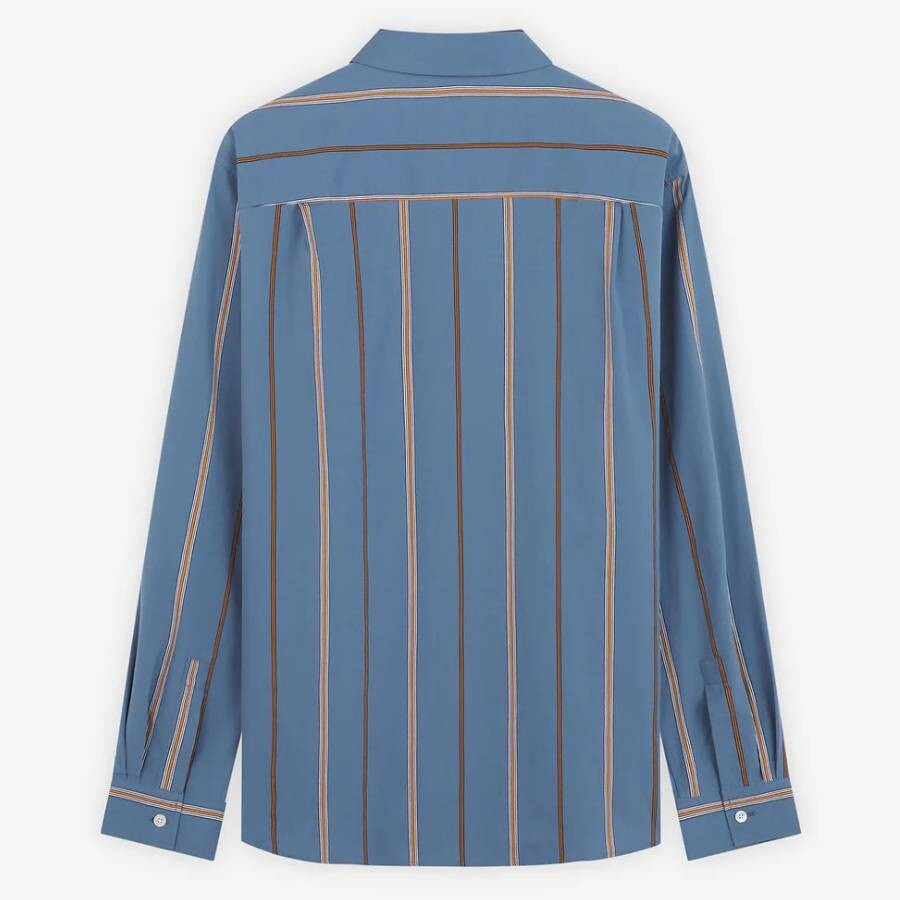 Maison Kitsune Heritage Striped Poplin Shirt - 2