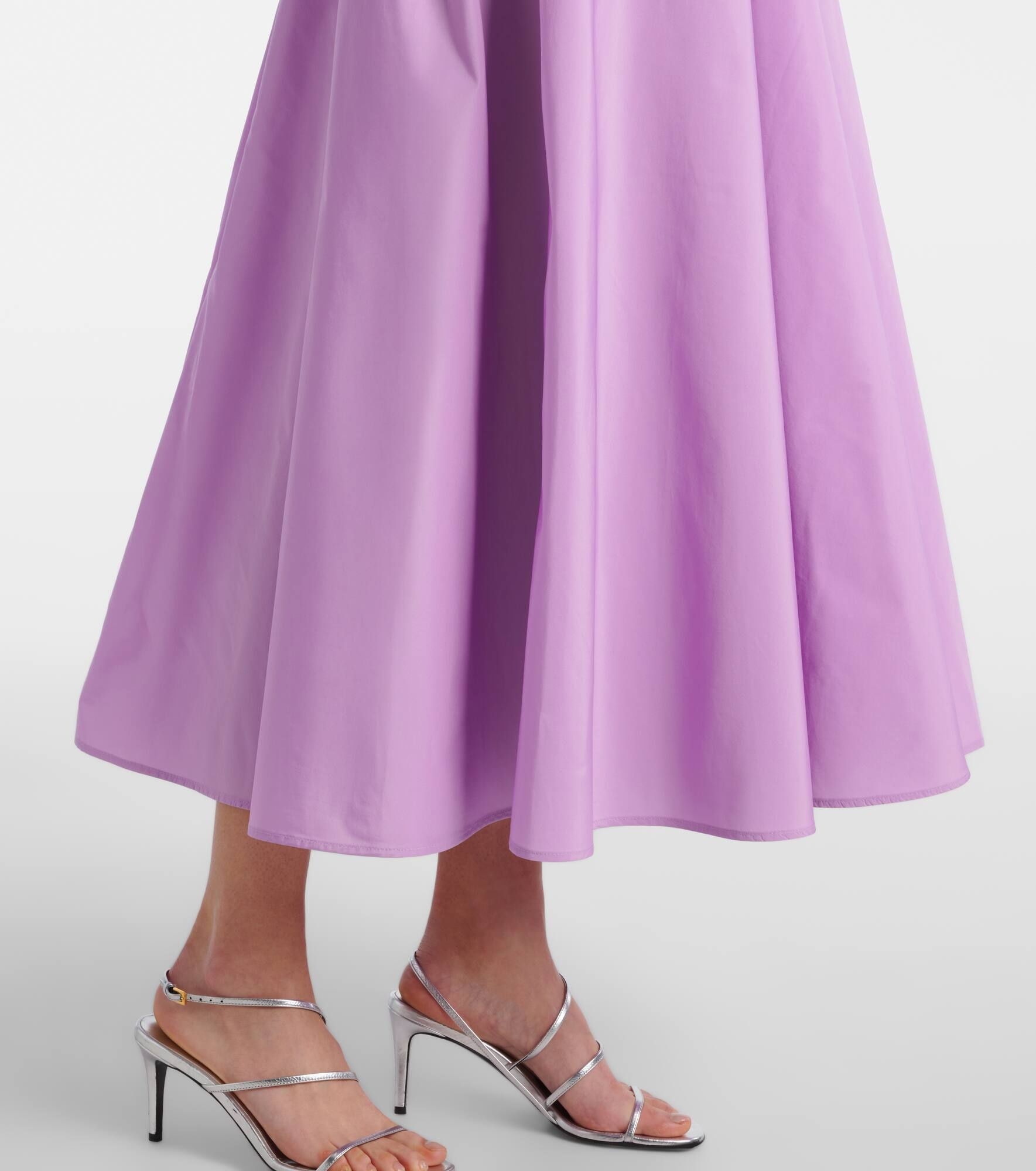 Gathered faille midi dress - 5