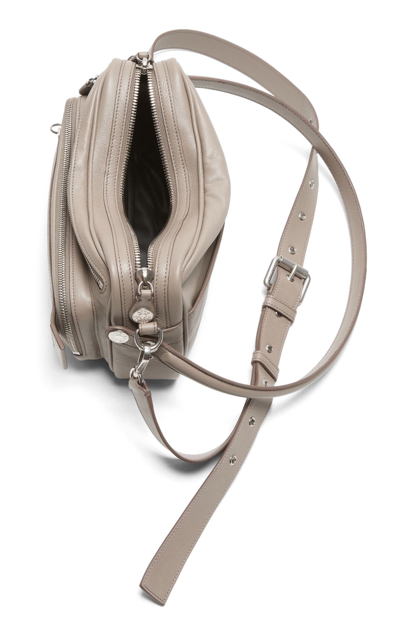 Acne Studios Small Camero Leather Shoulder Bag in Taupe Beige at Nordstrom - 4