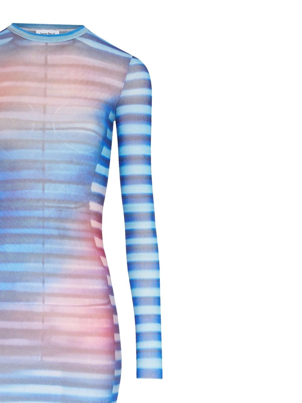 long-sleeve mesh dress - 2