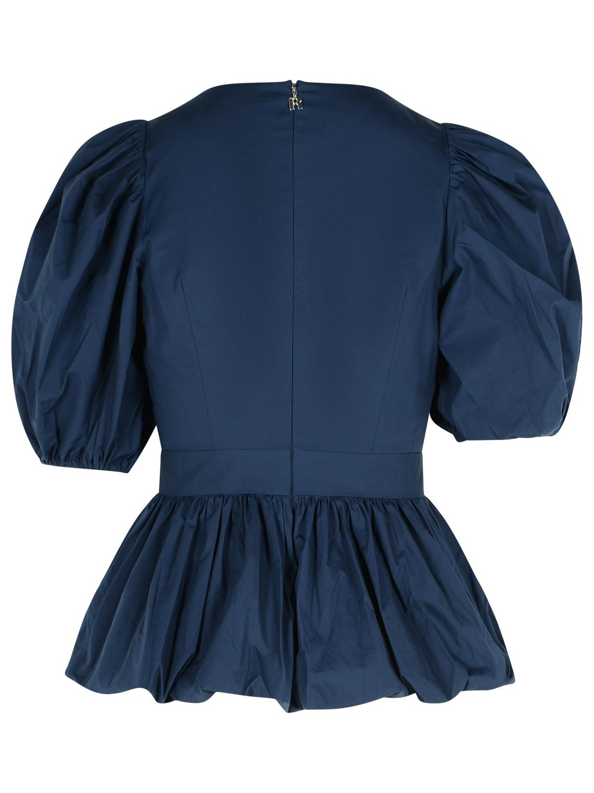 Rotate Dark Blue Cotton Blouse Women - 3