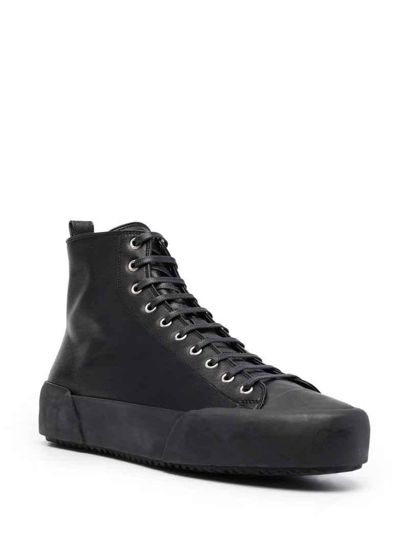 Jil Sander high-top leather sneakers outlook