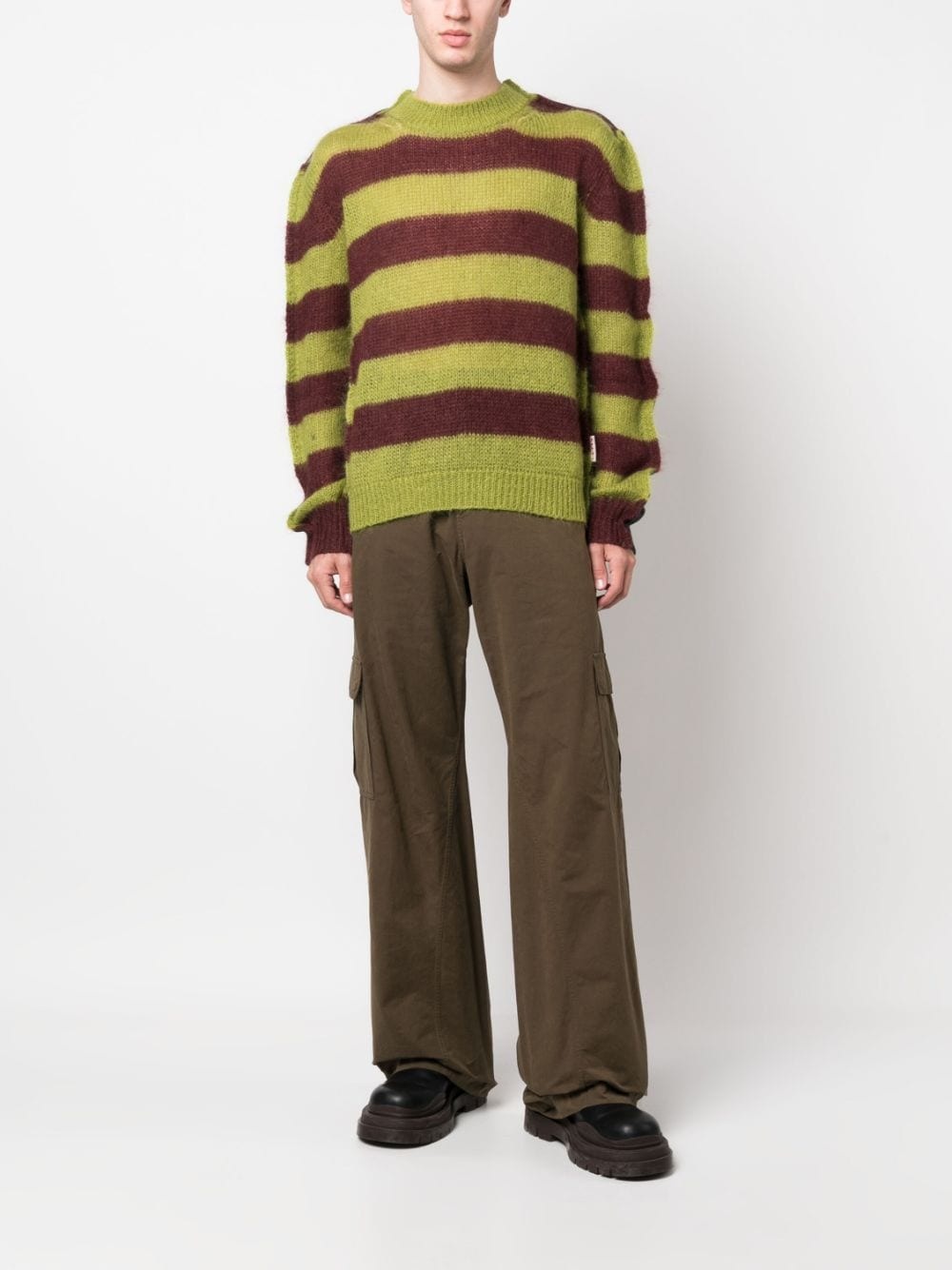 stripped round-neck jumper - 2