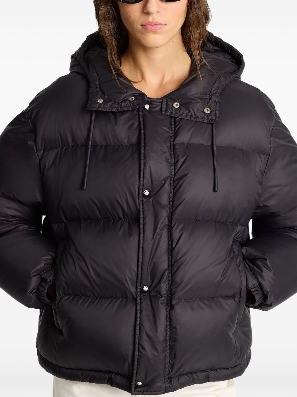 logo-patch puffer jacket - 3