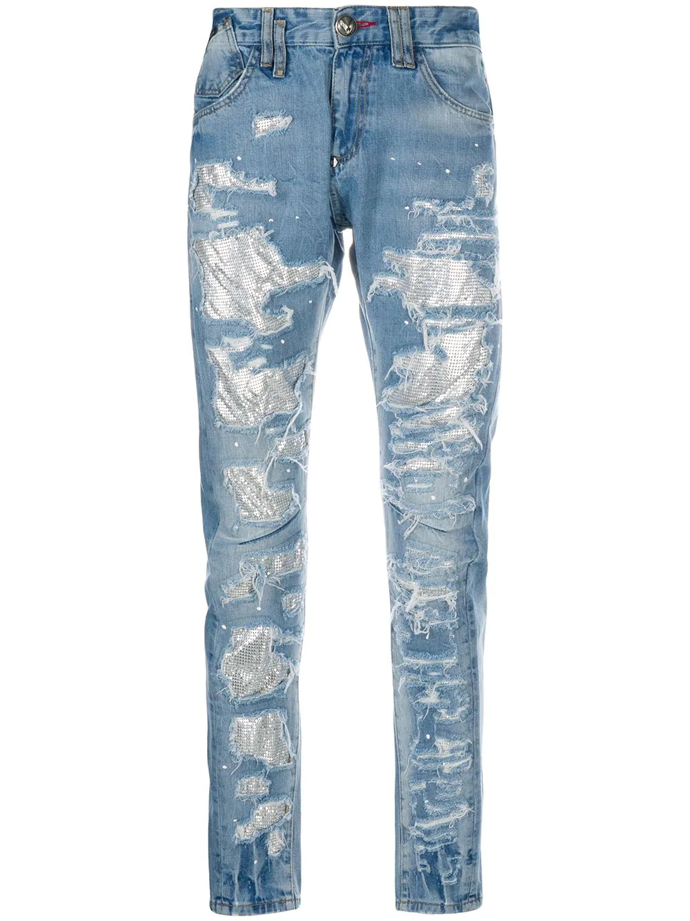 Milano cut crystal-embellished jeans - 1