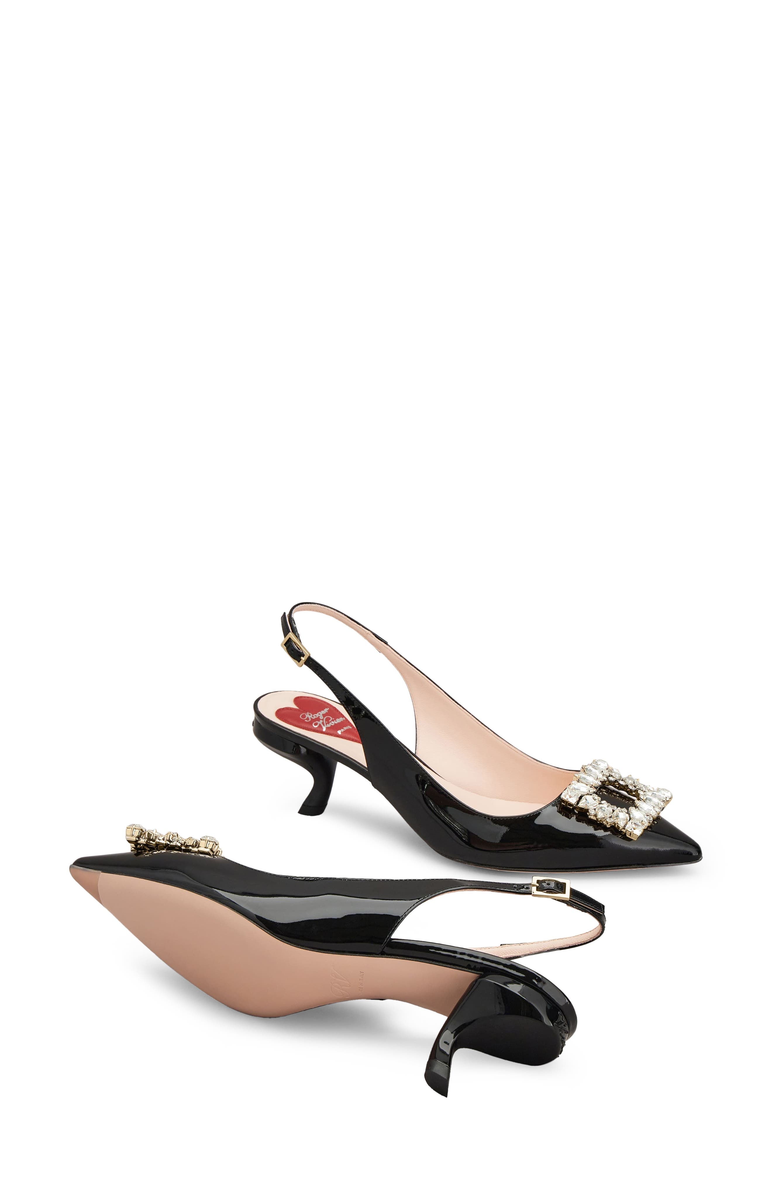 Virgule Pointed Toe Slingback Pump - 5