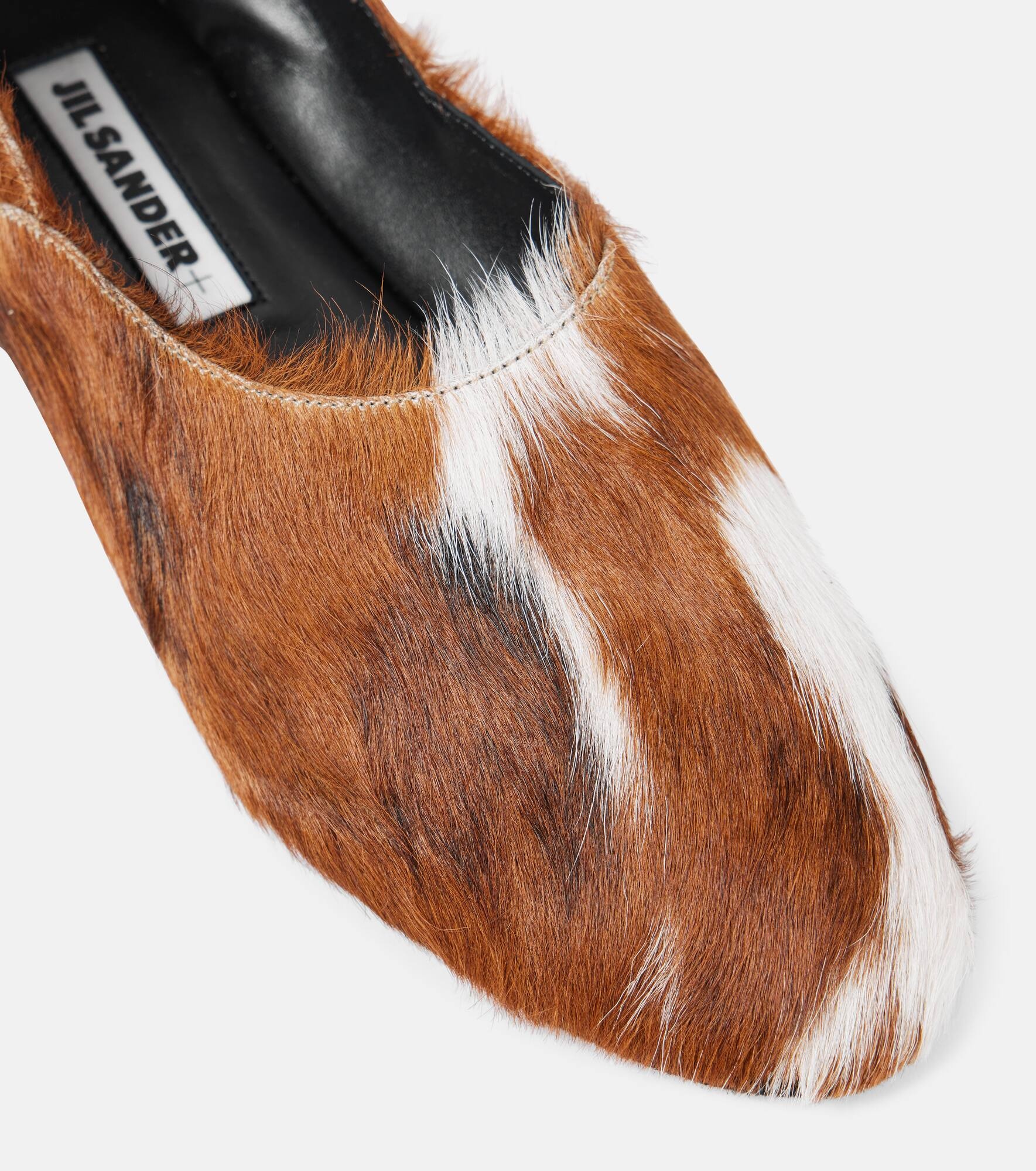 Calf hair slip-on shoes - 5