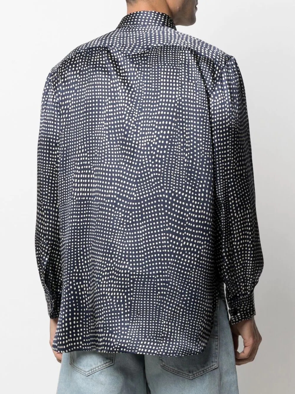 spot-print long-sleeve shirt - 4