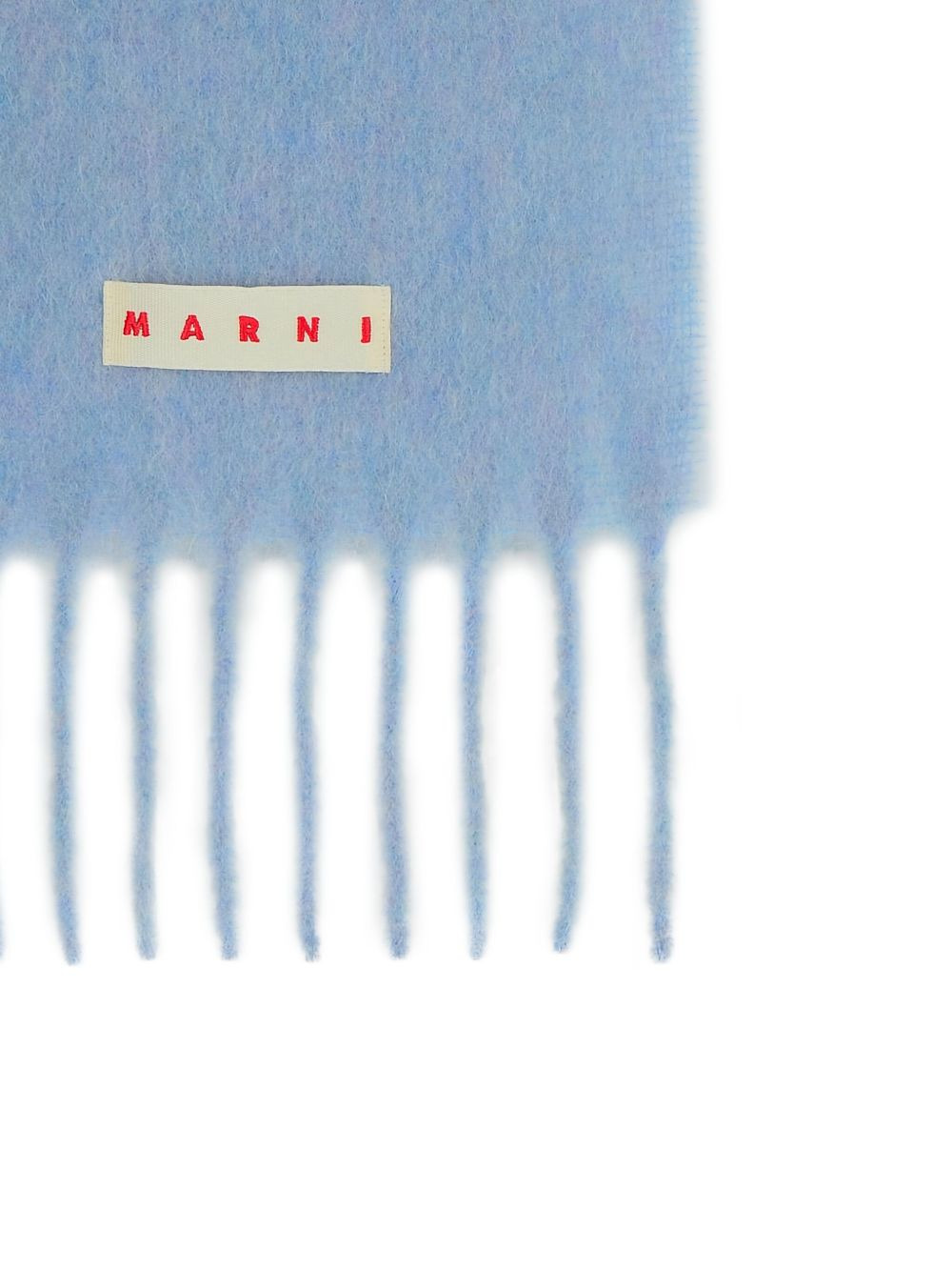 logo-patch fringed-edges scarf - 3