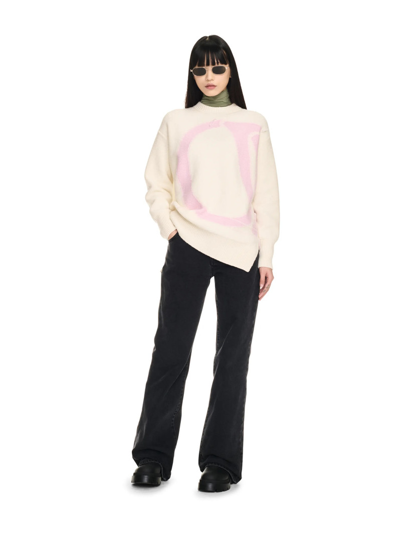 Off-White White Maxi Logo Crewneck outlook