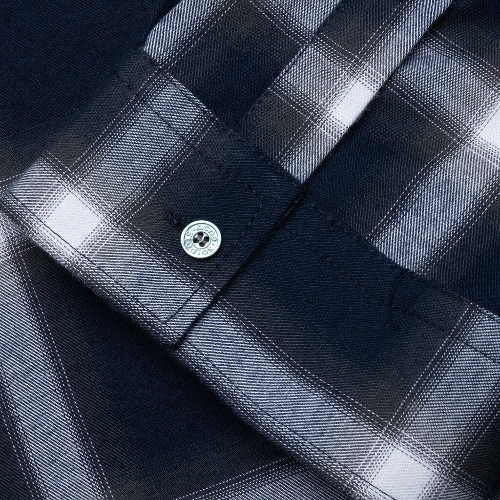 CHECK BUTTON-UP SHIRT - NAVY/MULTI - 5