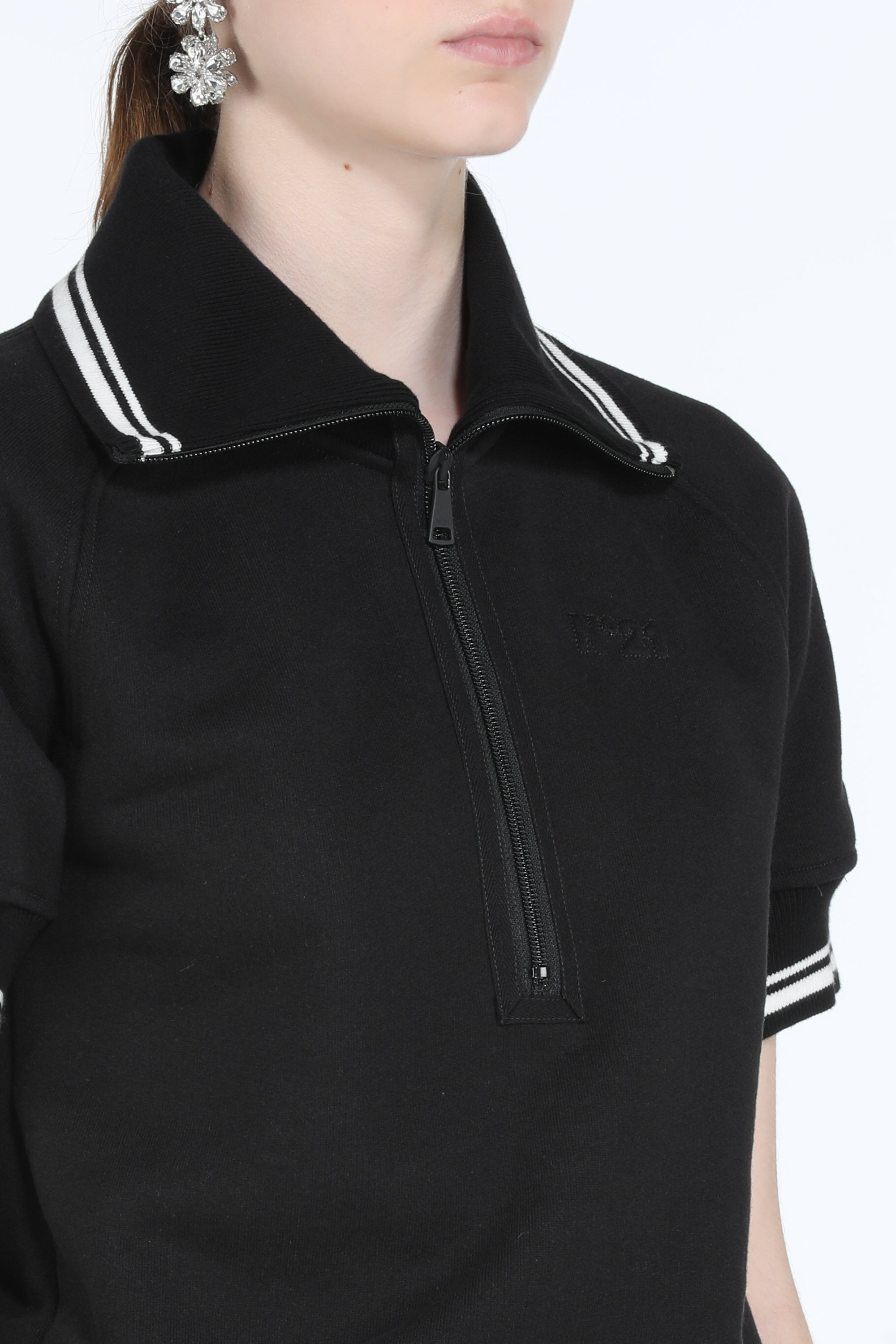 HALF-ZIP COTTON POLO SWEATER - 5