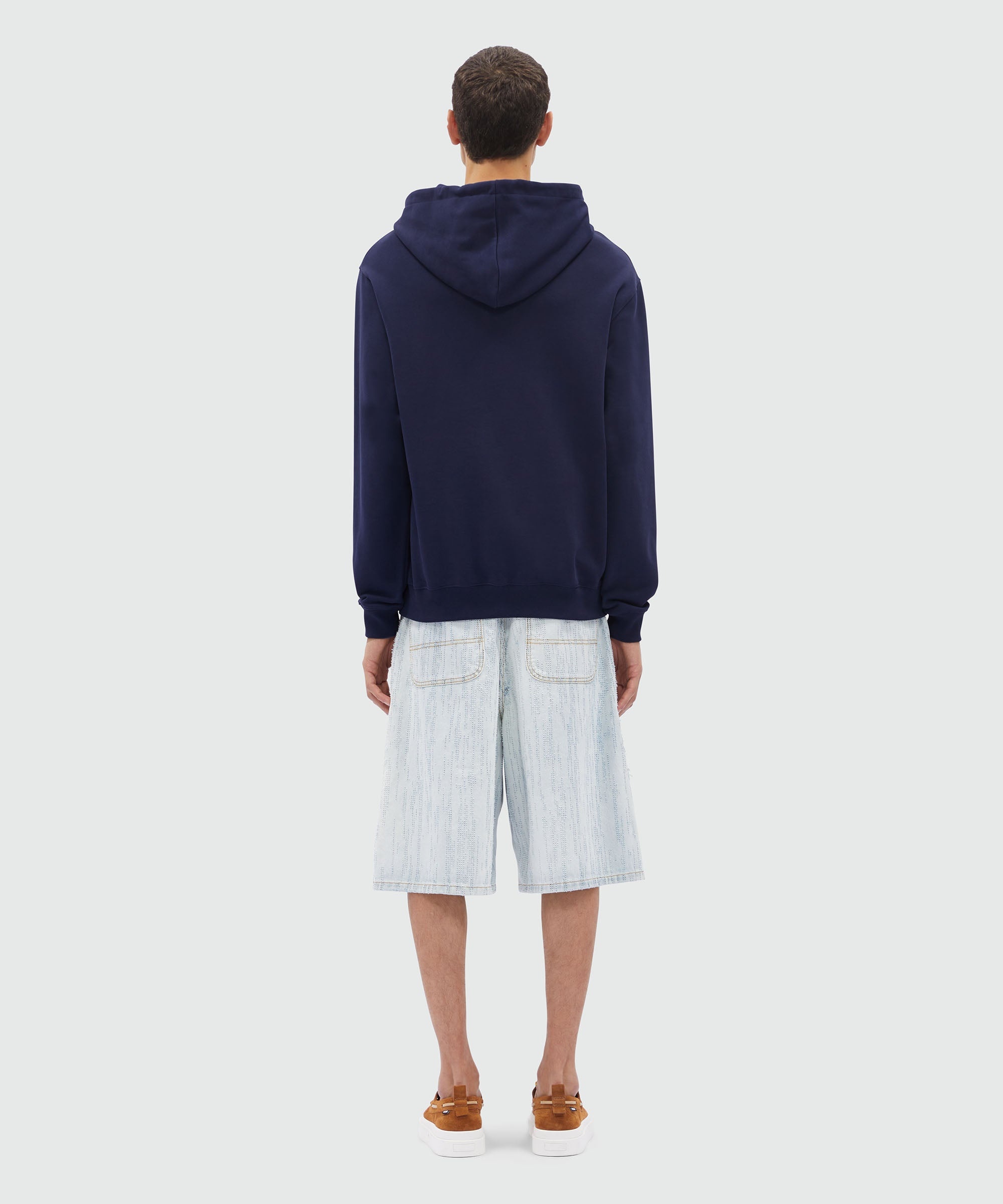 Blue jersey sweatshirt with Luke Edward Hall x MSGM graphics - 3