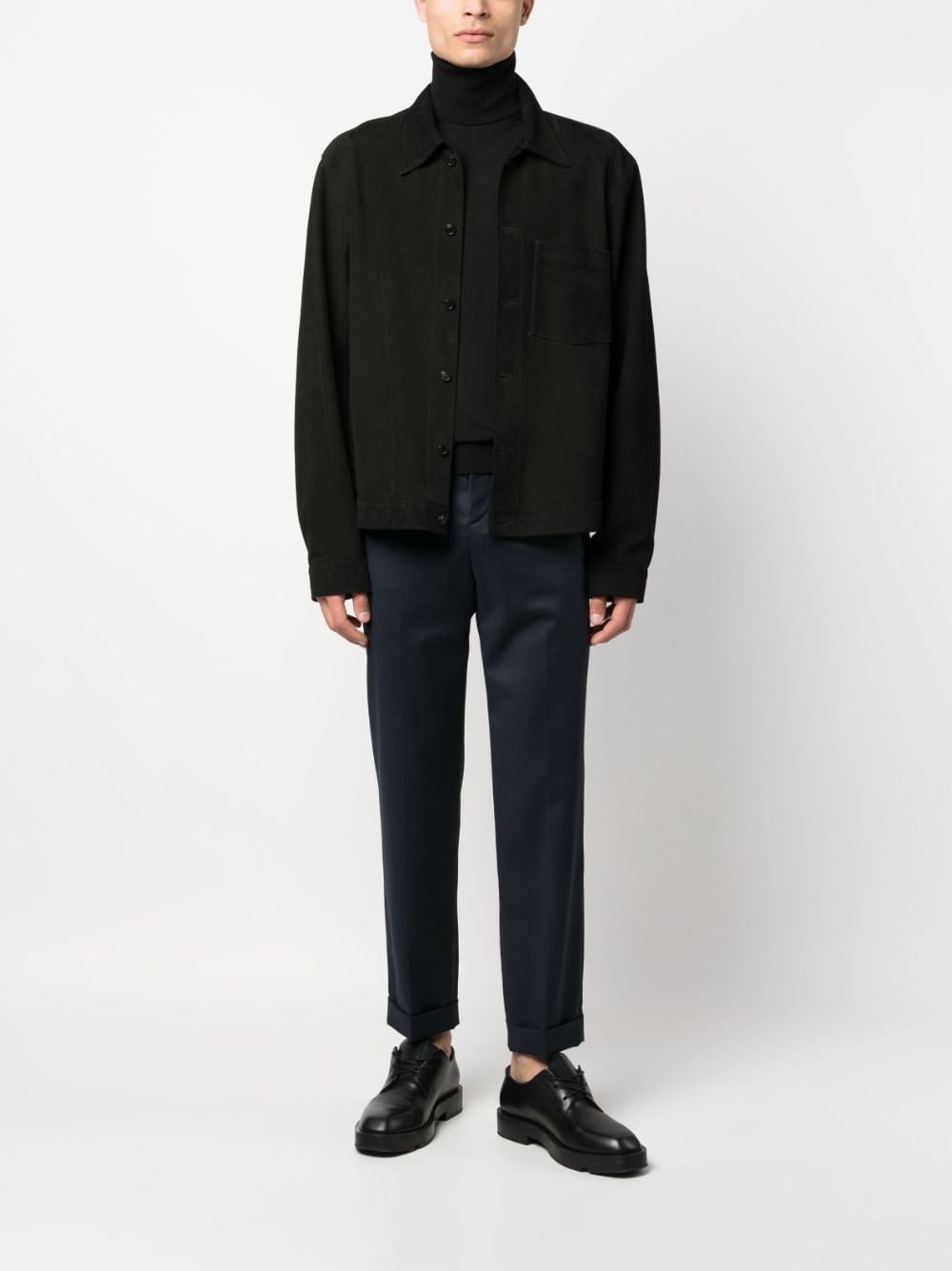 cropped straight-leg trousers - 2