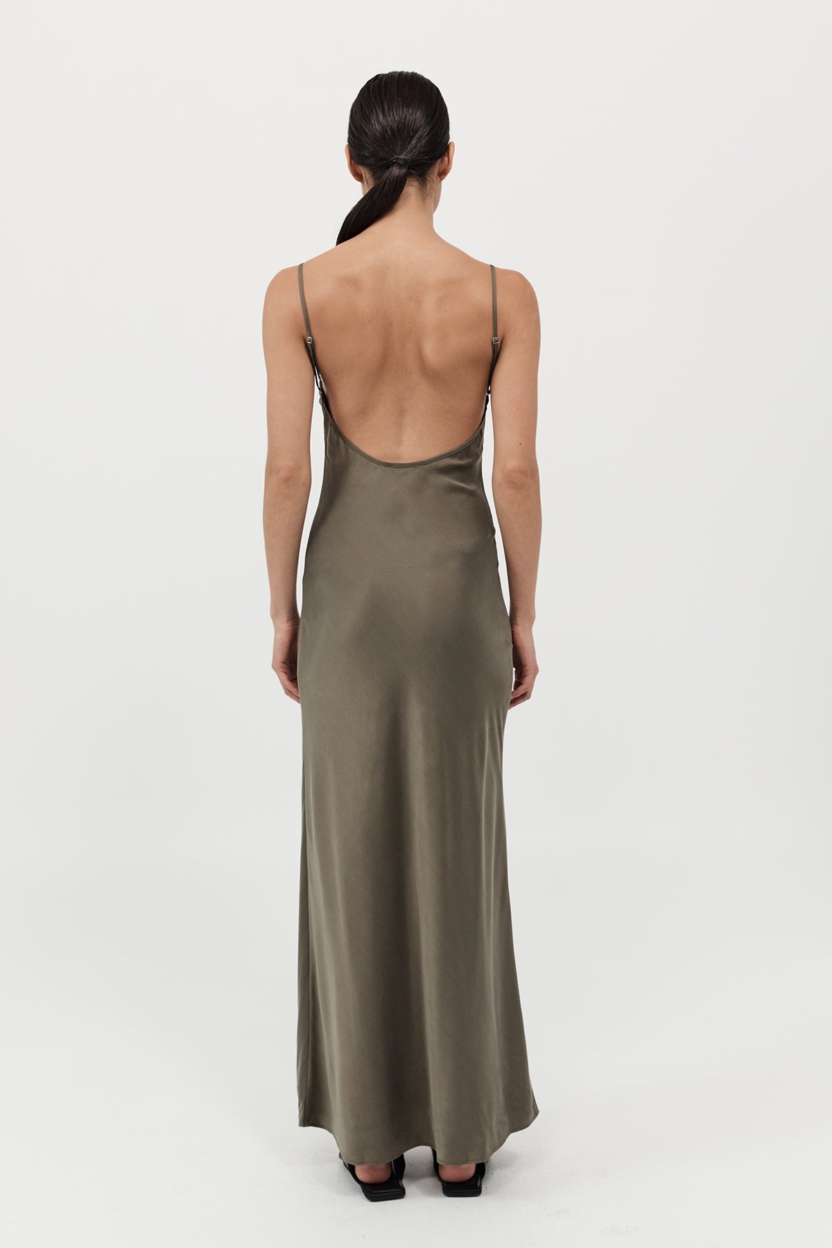 Low Back Slip Dress - Kelp - 5