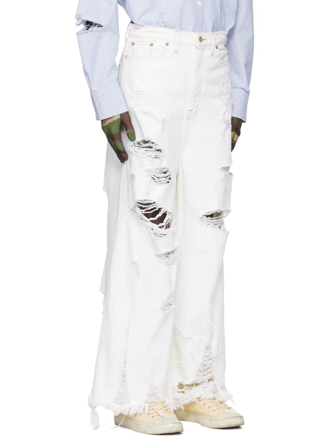 White Destroyed Jeans - 2