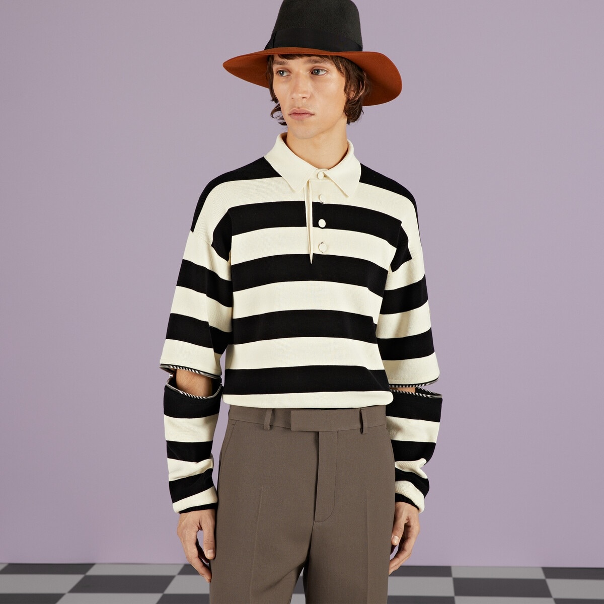 Detachable sleeves knit polo - 4