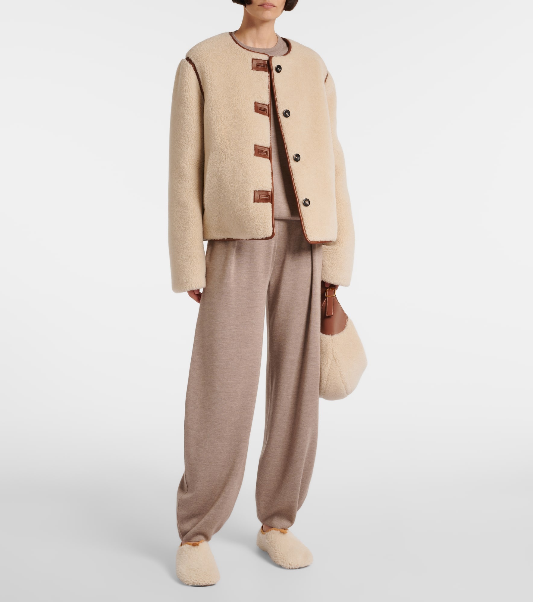 Balfour cashmere, wool, and silk sweatpants - 2