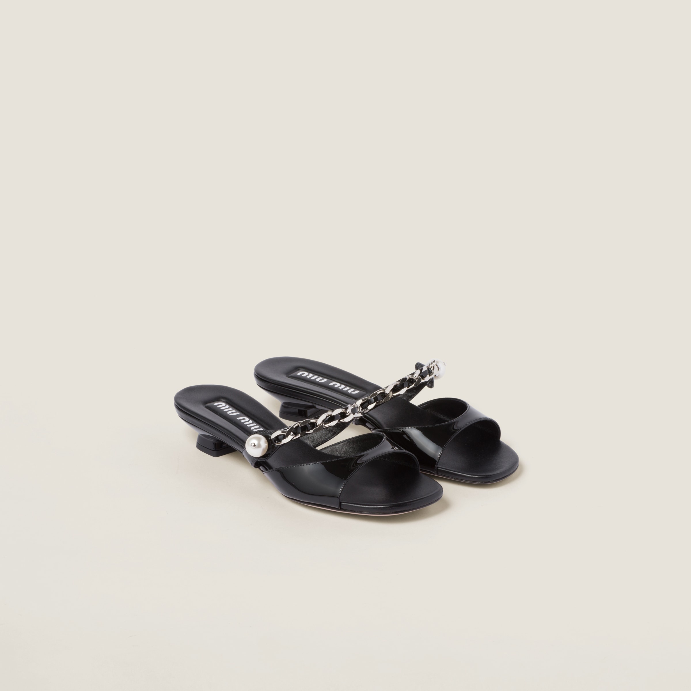 Patent leather mules - 1