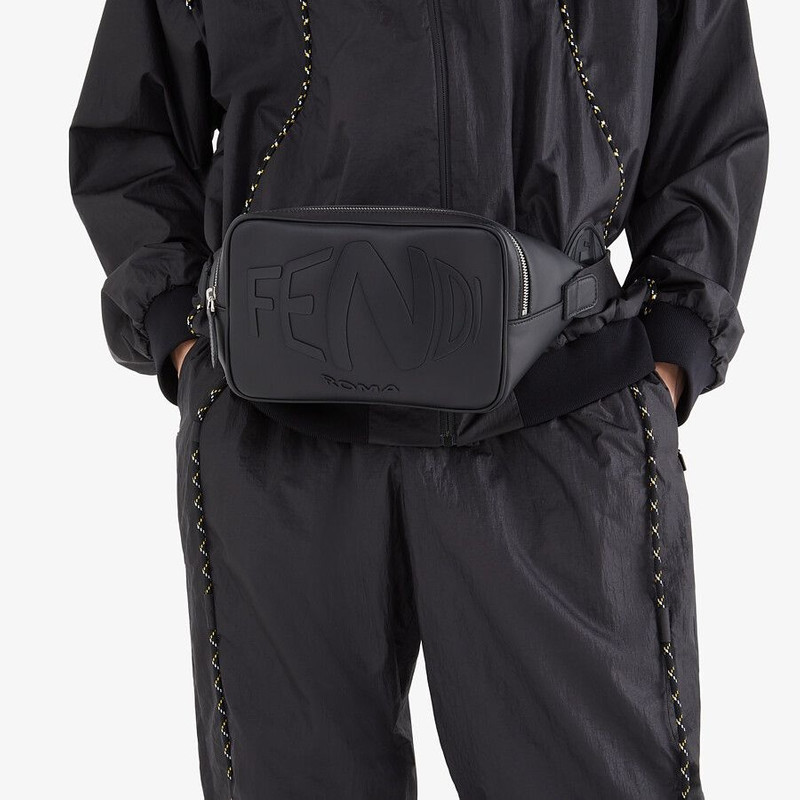 Black leather belt bag 6