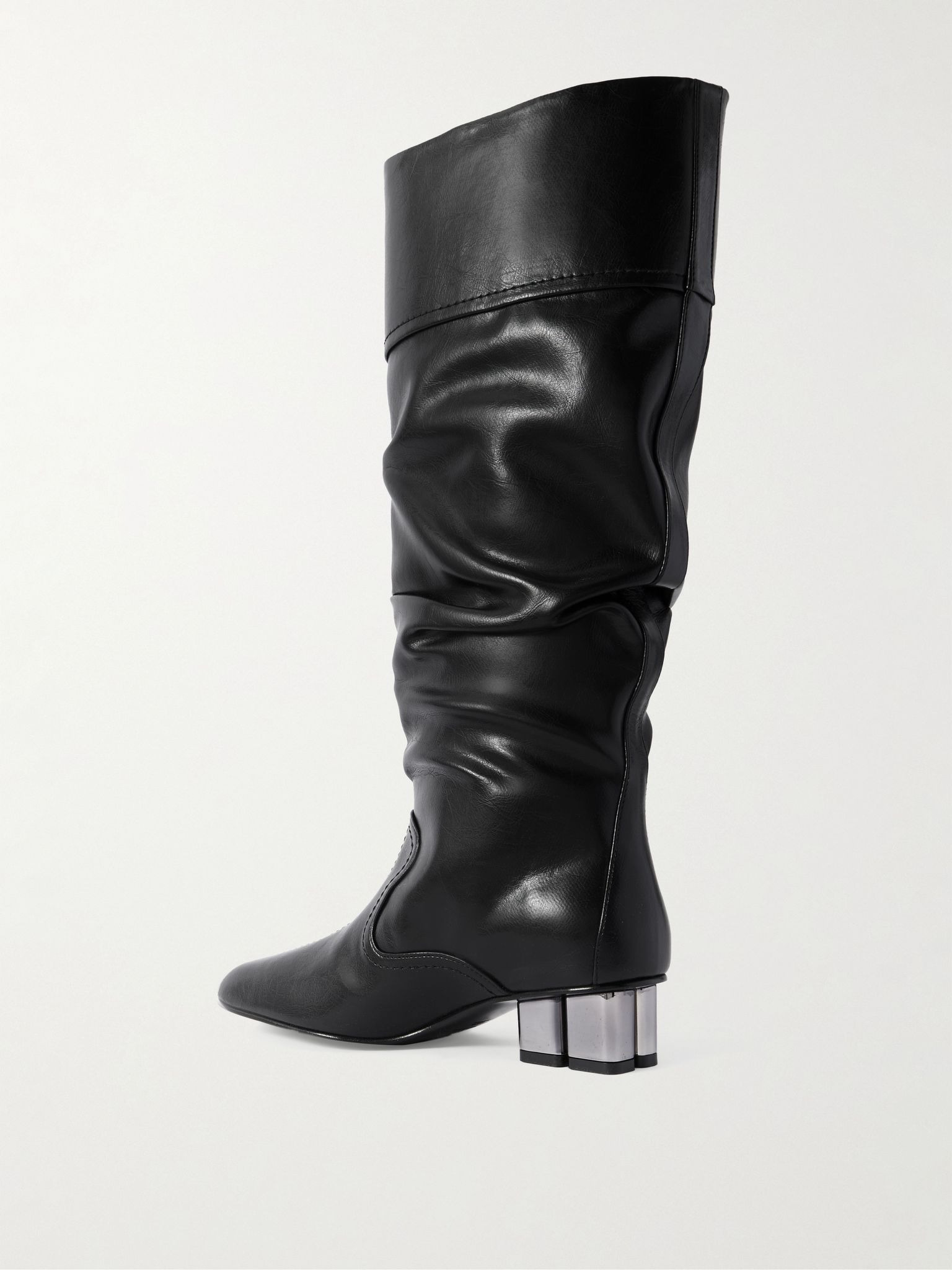 Gathered knee boots Black - 3
