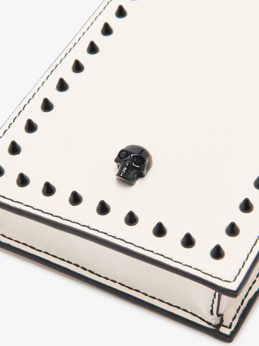 Women's Skull Phone Case With Chain in Soft Ivory - 4