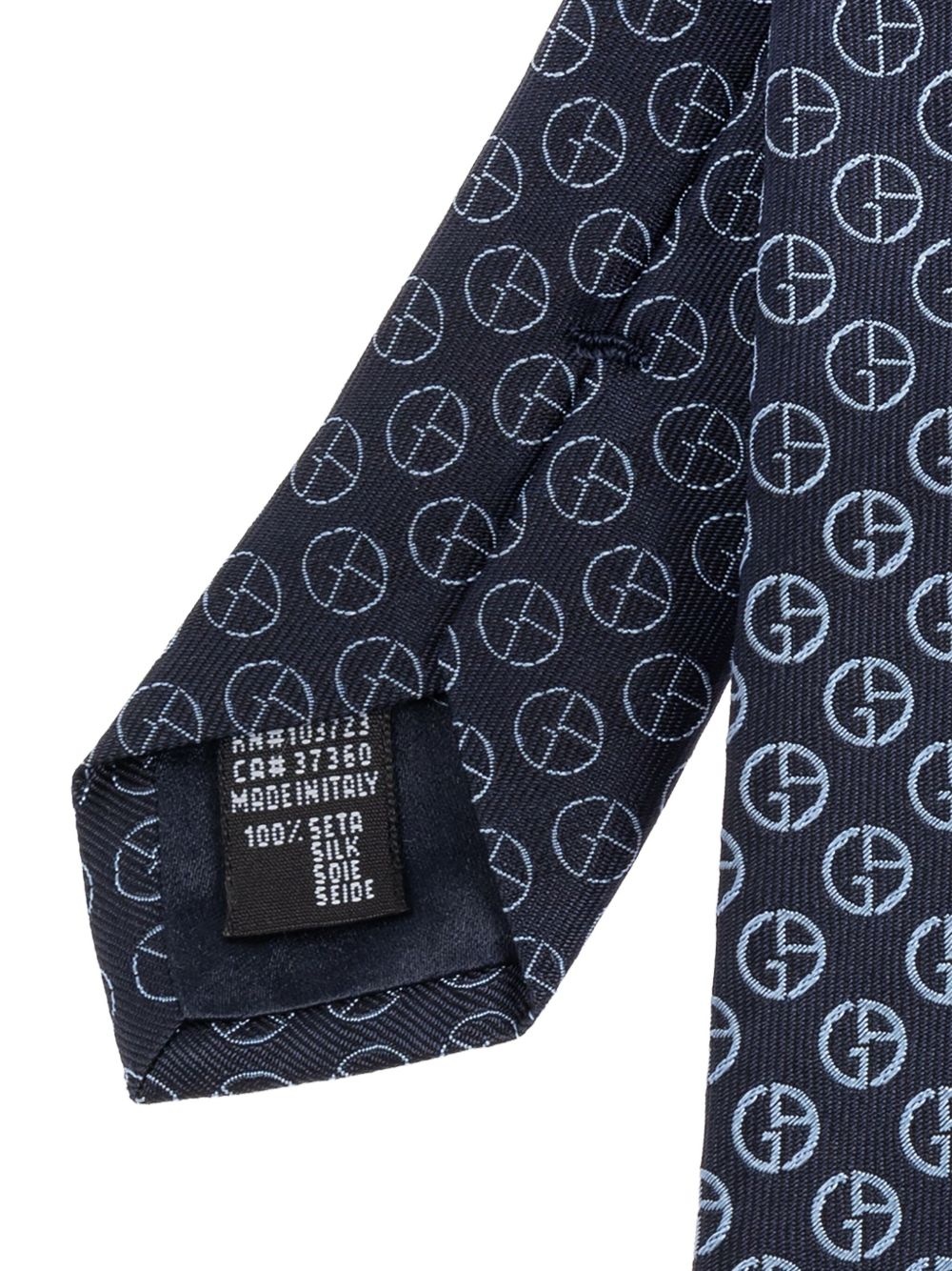 monogram-pattern silk tie - 3