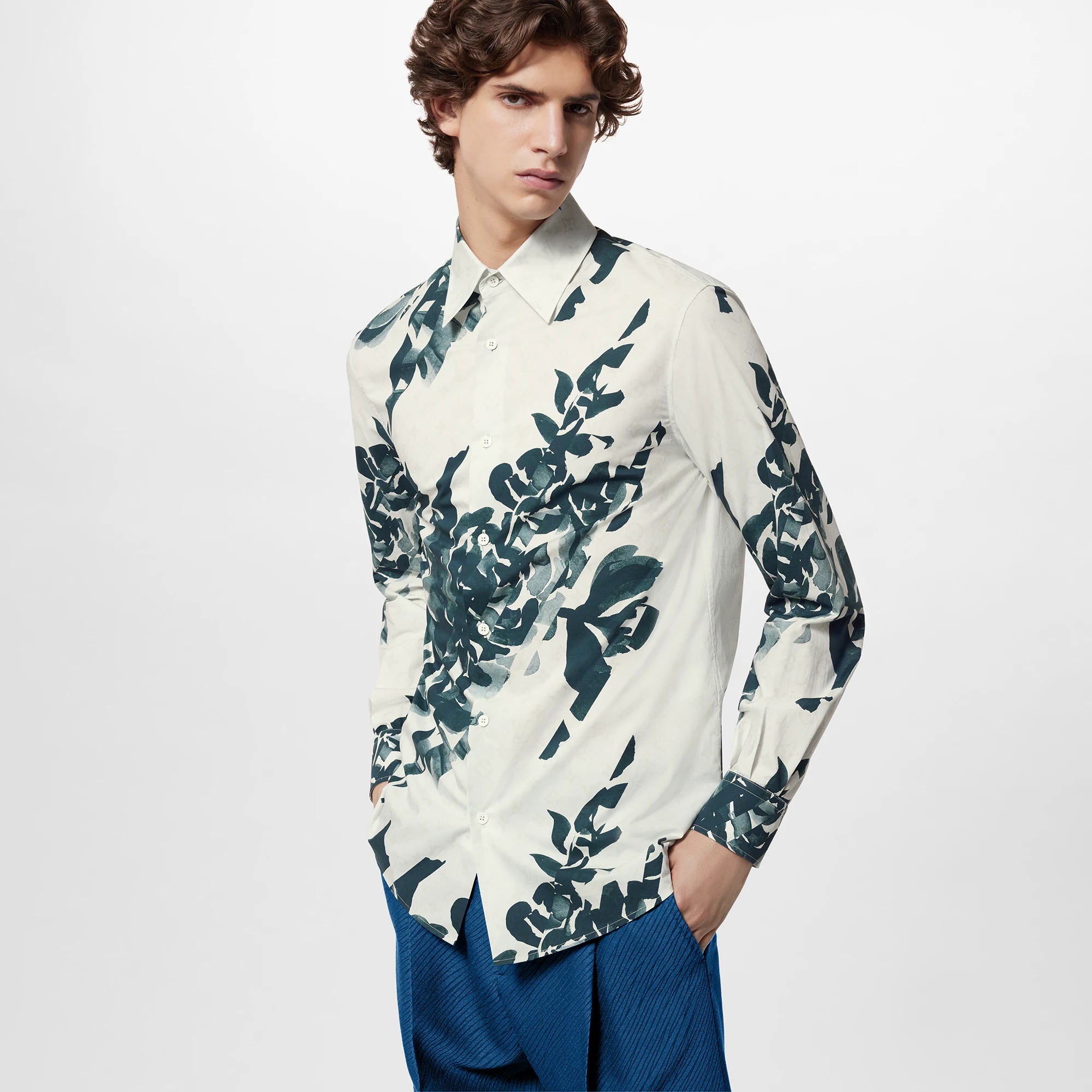 Long-Sleeved Printed Cotton Shirt - 5