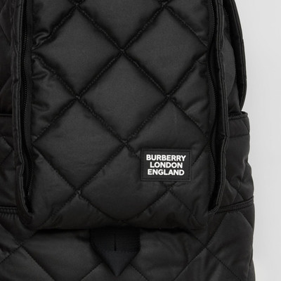 Burberry Large Diamond Quilted Cotton Backpack outlook