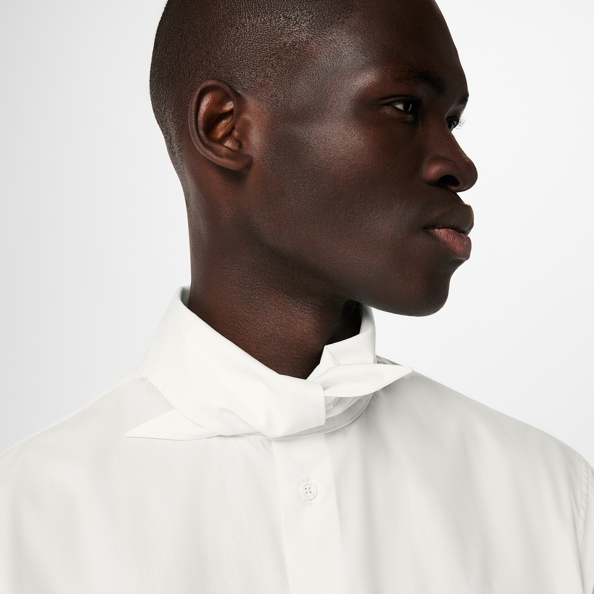 Knotted Collar Long-Sleeved Shirt - 4