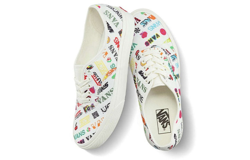 Vans Vans Authentic Breathable Lightweight Low Top Casual Skate Shoes Unisex White Multi-Color VN0A348A3Z outlook