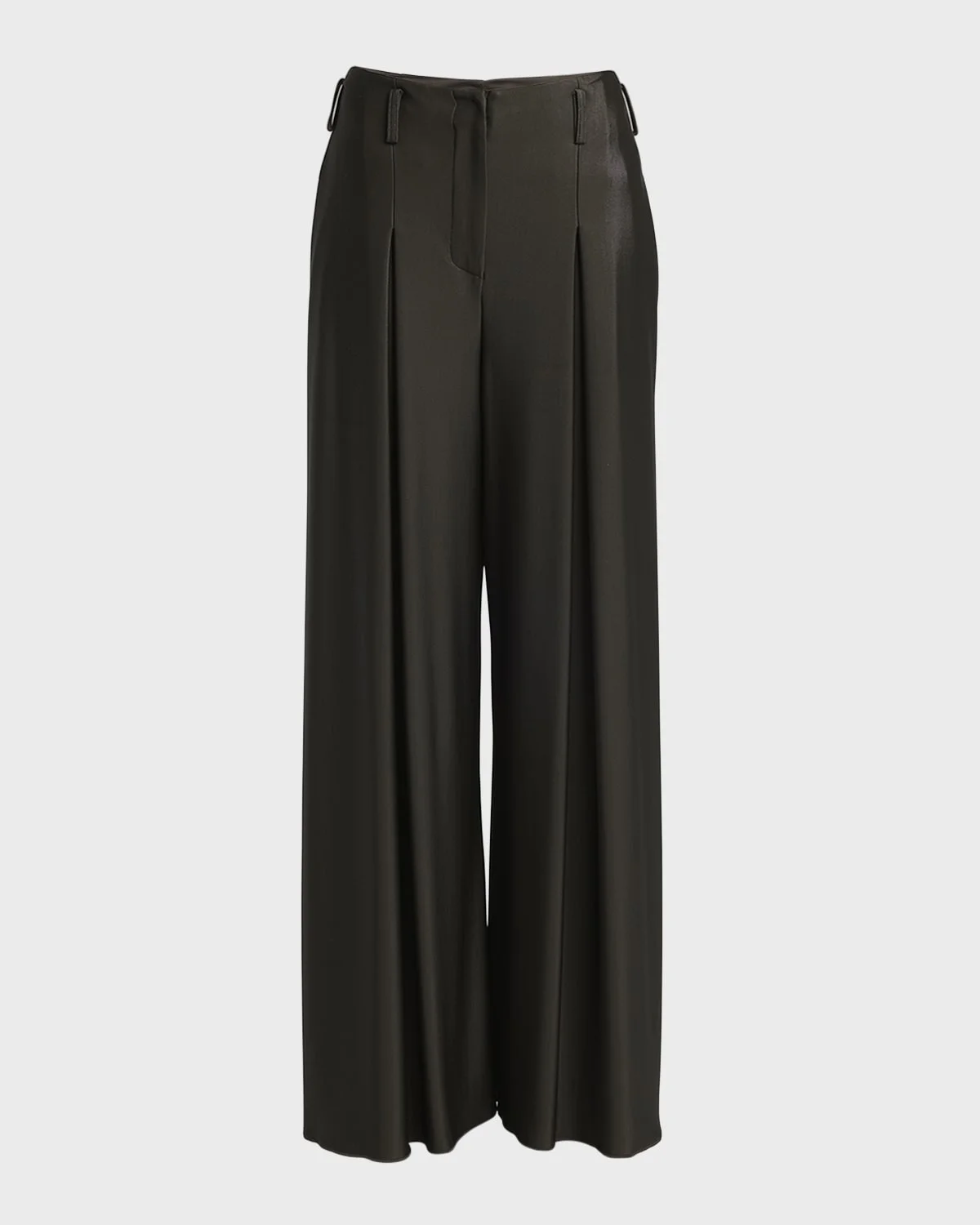 Double Jersey Flowy Pleated Trousers - 1