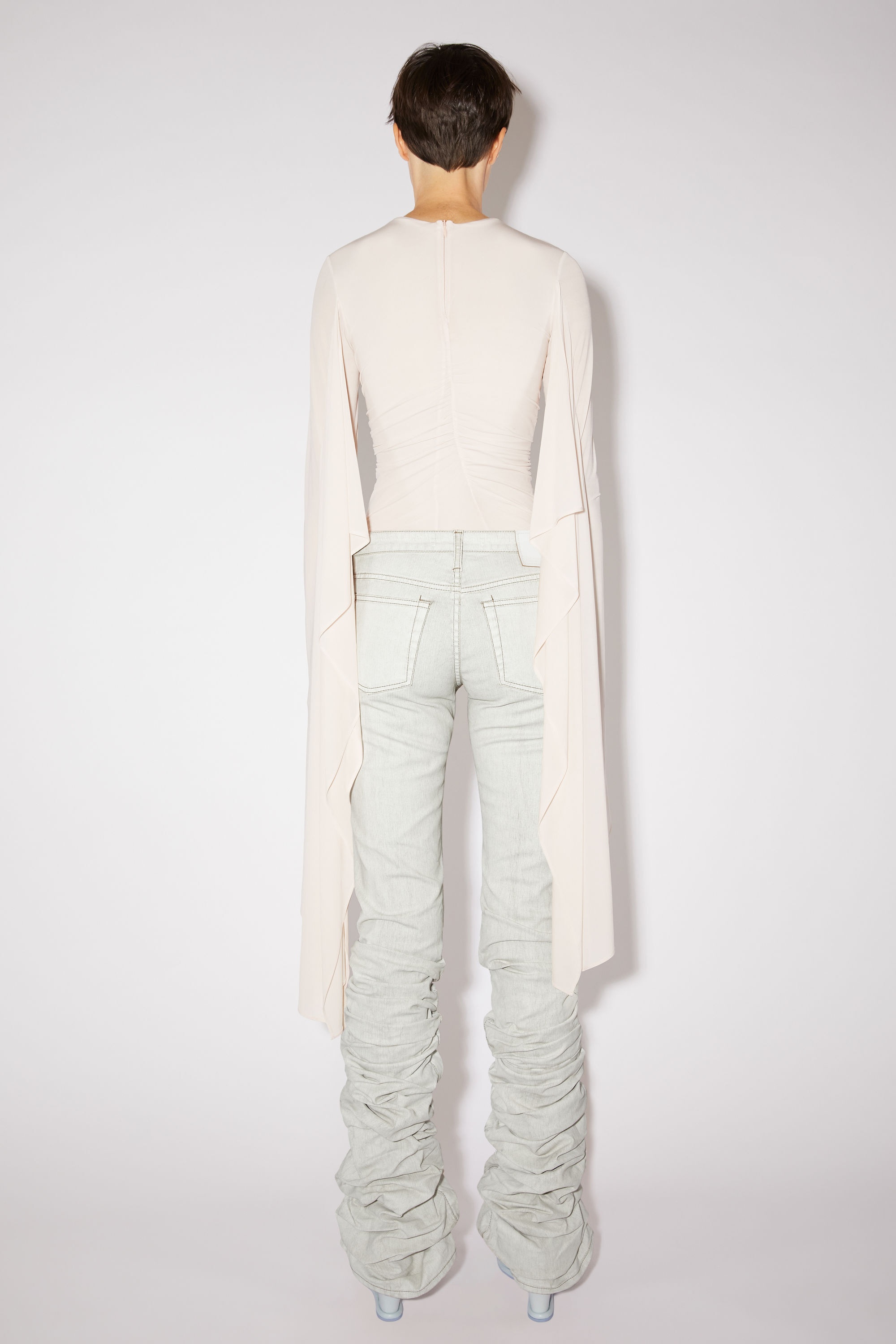 Denim trousers - White/brown - 3