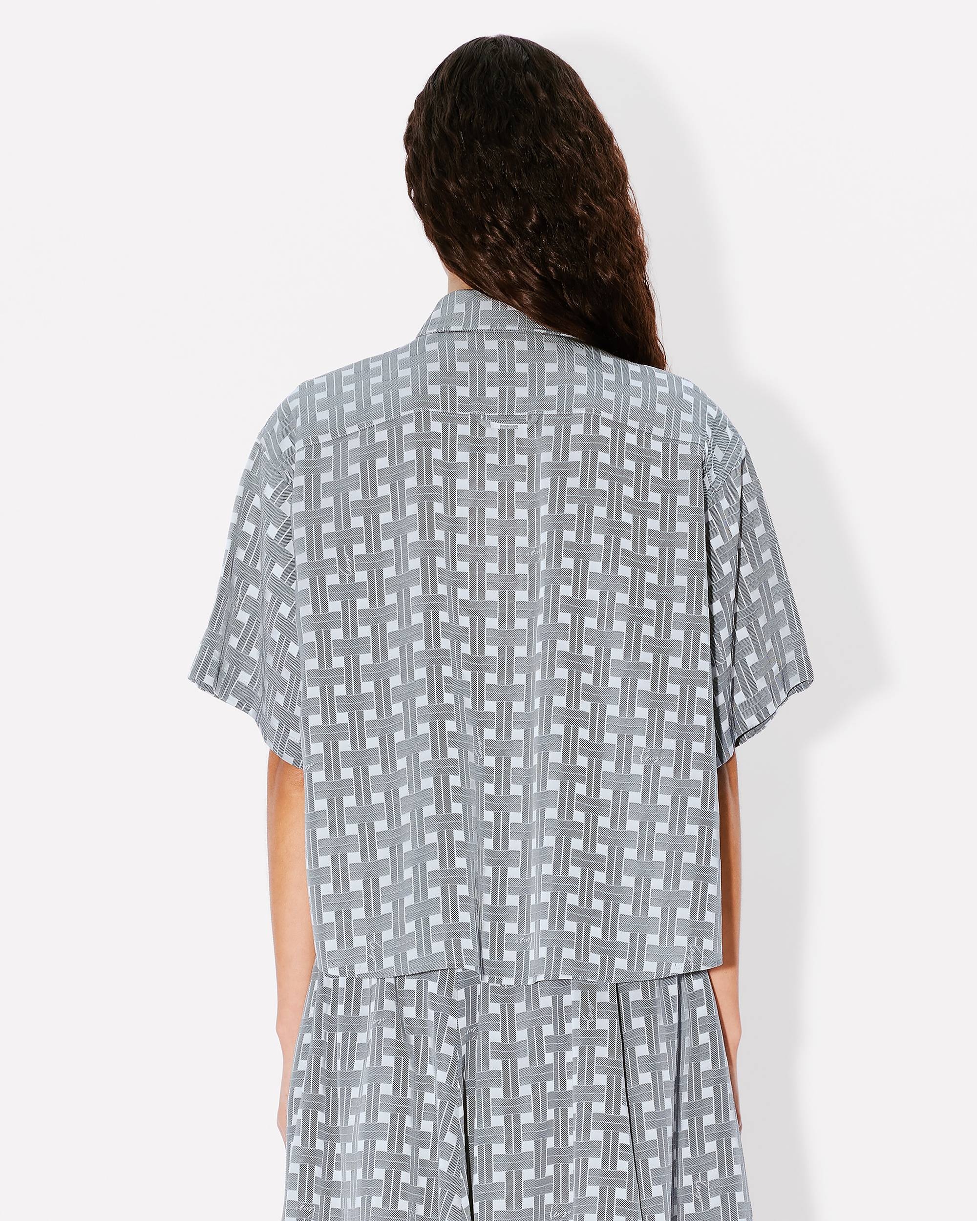 'KENZO Weave' cropped shirt - 4