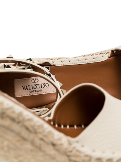 Valentino Rockstud 85mm wedge espadrilles outlook