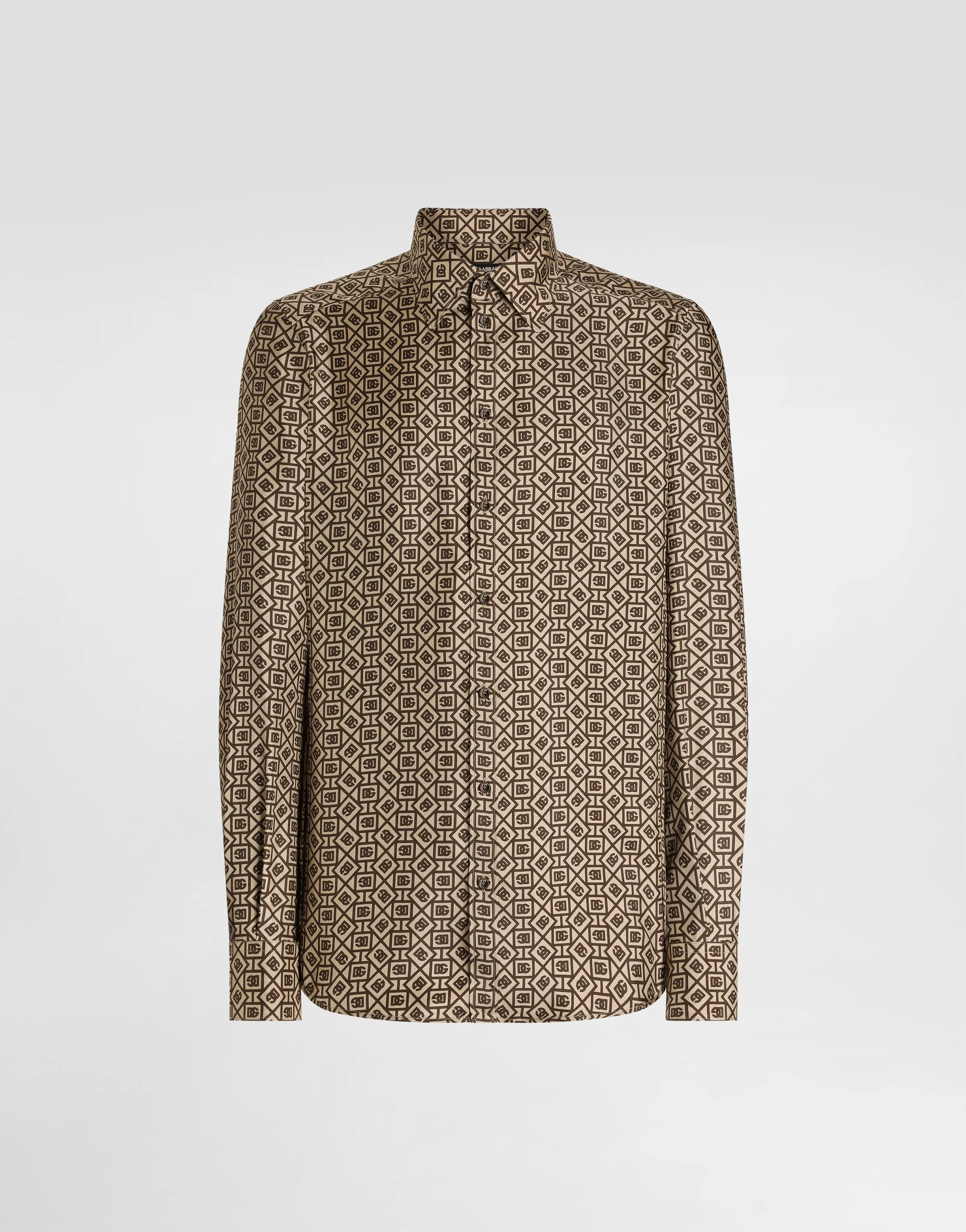 Printed silk twill martini shirt - 1