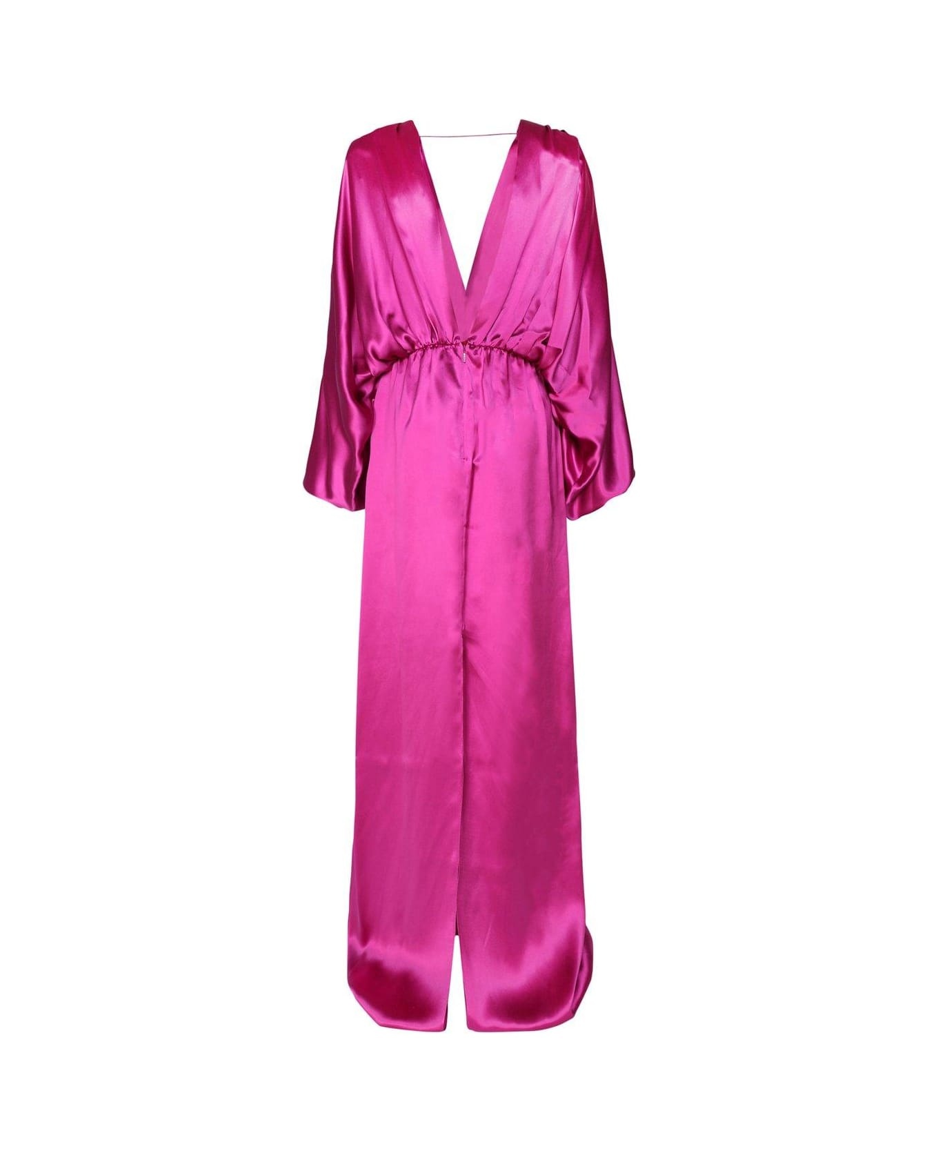 Long Sleeved V-neck Gown - 2