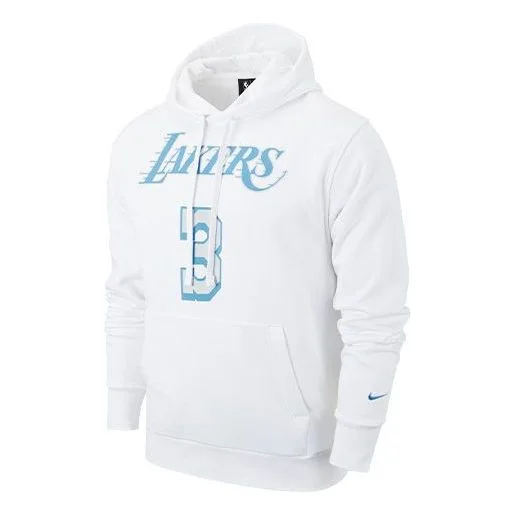 Nike NBA CE Los Angeles Lakers Davis No. 3 Casual Sports hooded Pullover White CV2606-101 - 1